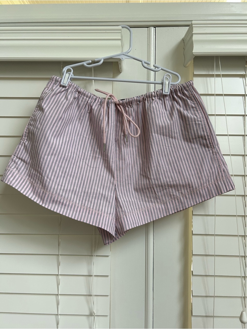 J. Crew Pink Striped Drawstring Athletic Shorts